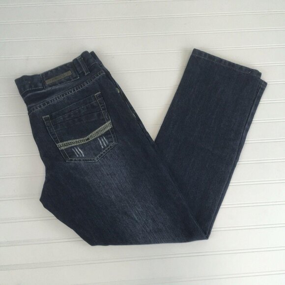 Mens Blue Rag Brand Distressed Straight Leg Jeans Size 32 - Picture 7 of 7